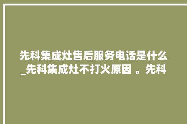 先科集成灶售后服务电话是什么_先科集成灶不打火原因 。先科