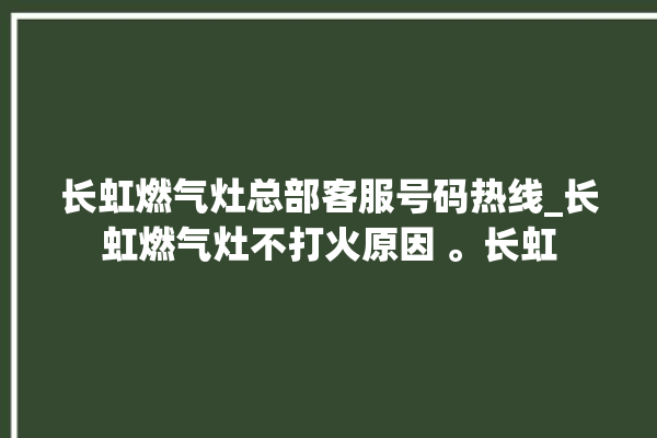 长虹燃气灶总部客服号码热线_长虹燃气灶不打火原因 。长虹