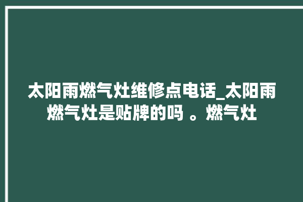 太阳雨燃气灶维修点电话_太阳雨燃气灶是贴牌的吗 。燃气灶