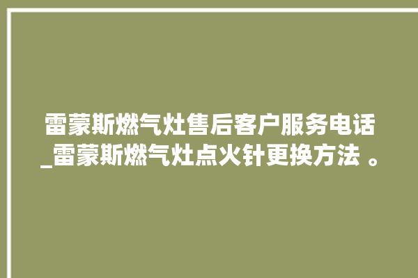 雷蒙斯燃气灶售后客户服务电话_雷蒙斯燃气灶点火针更换方法 。雷蒙