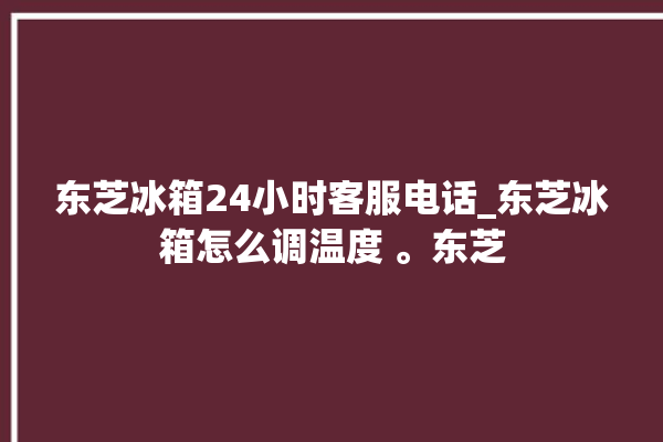 东芝冰箱24小时客服电话_东芝冰箱怎么调温度 。东芝