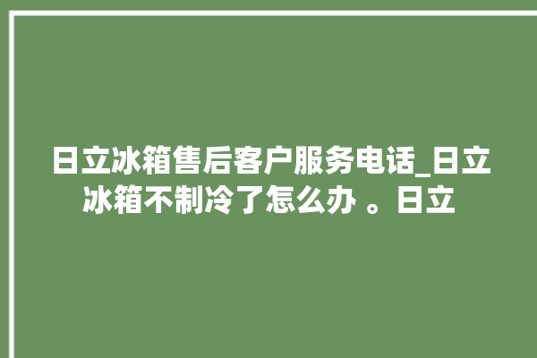 日立冰箱售后客户服务电话_日立冰箱不制冷了怎么办 。日立