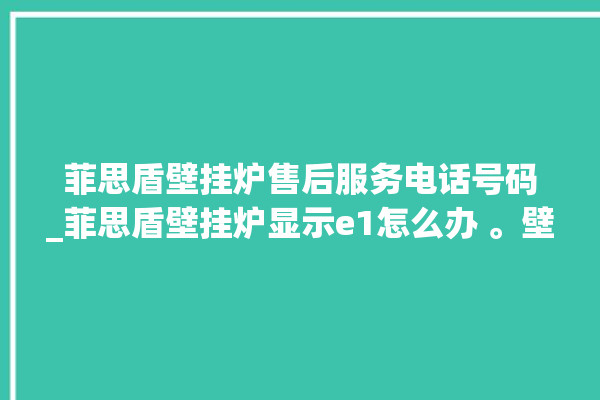 菲思盾壁挂炉售后服务电话号码_菲思盾壁挂炉显示e1怎么办 。壁挂炉