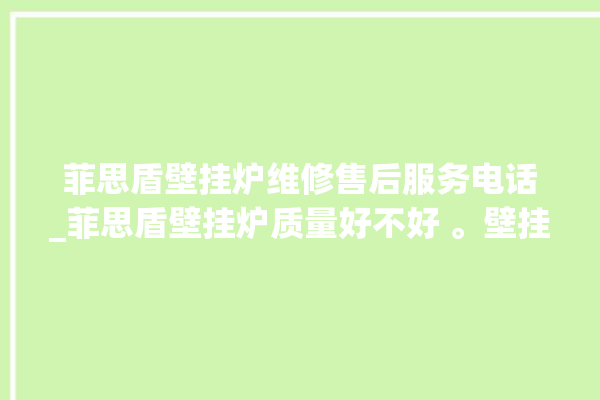 菲思盾壁挂炉维修售后服务电话_菲思盾壁挂炉质量好不好 。壁挂炉