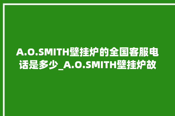 A.O.SMITH壁挂炉的全国客服电话是多少_A.O.SMITH壁挂炉故障代码说明 。壁挂炉