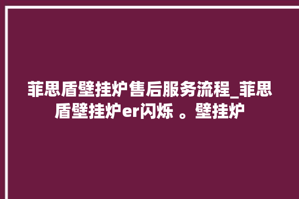 菲思盾壁挂炉售后服务流程_菲思盾壁挂炉er闪烁 。壁挂炉