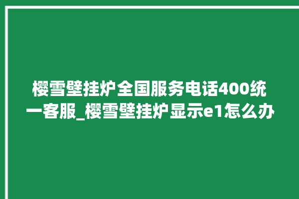 樱雪壁挂炉全国服务电话400统一客服_樱雪壁挂炉显示e1怎么办 。客服