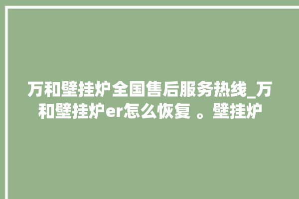 万和壁挂炉全国售后服务热线_万和壁挂炉er怎么恢复 。壁挂炉