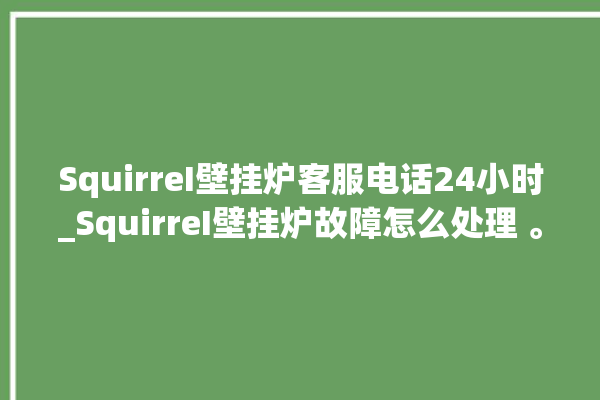 SquirreI壁挂炉客服电话24小时_SquirreI壁挂炉故障怎么处理 。壁挂炉