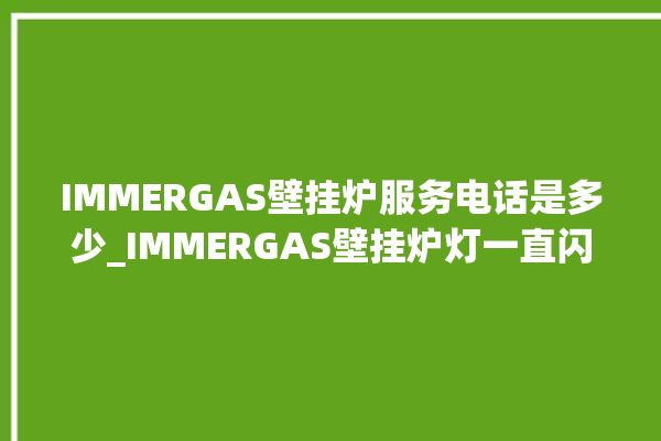 IMMERGAS壁挂炉服务电话是多少_IMMERGAS壁挂炉灯一直闪烁 。壁挂炉