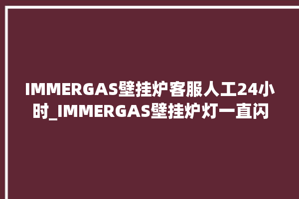 IMMERGAS壁挂炉客服人工24小时_IMMERGAS壁挂炉灯一直闪烁 。客服