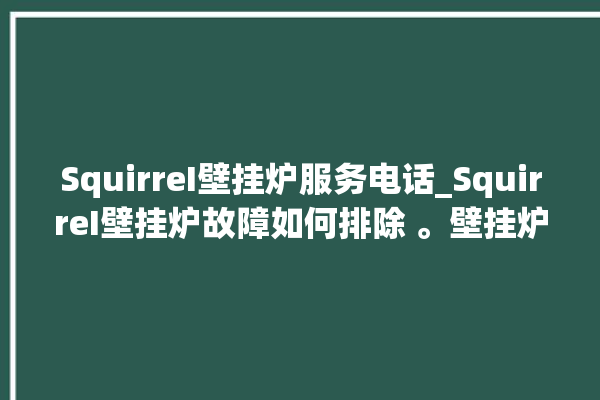 SquirreI壁挂炉服务电话_SquirreI壁挂炉故障如何排除 。壁挂炉