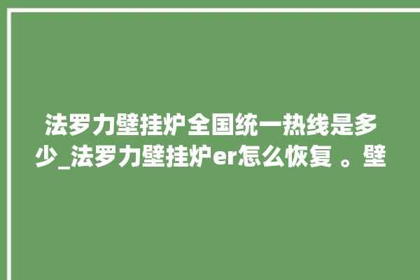 法罗力壁挂炉全国统一热线是多少_法罗力壁挂炉er怎么恢复 。壁挂炉