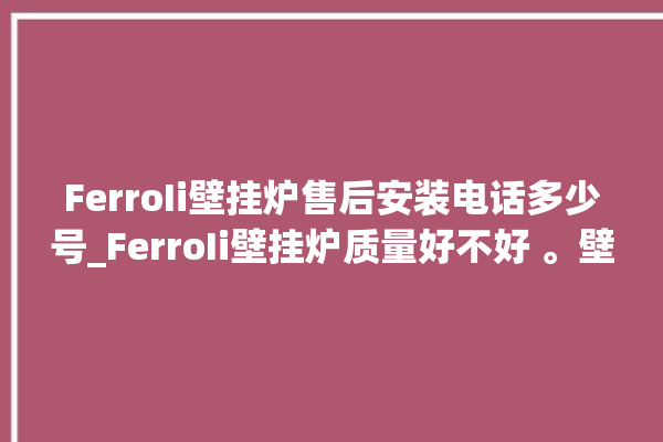 FerroIi壁挂炉售后安装电话多少号_FerroIi壁挂炉质量好不好 。壁挂炉