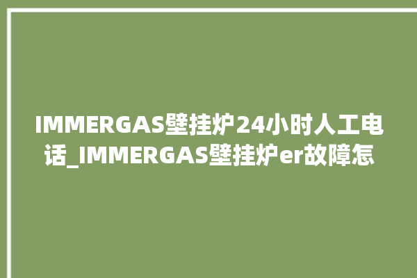 IMMERGAS壁挂炉24小时人工电话_IMMERGAS壁挂炉er故障怎么办 。壁挂炉