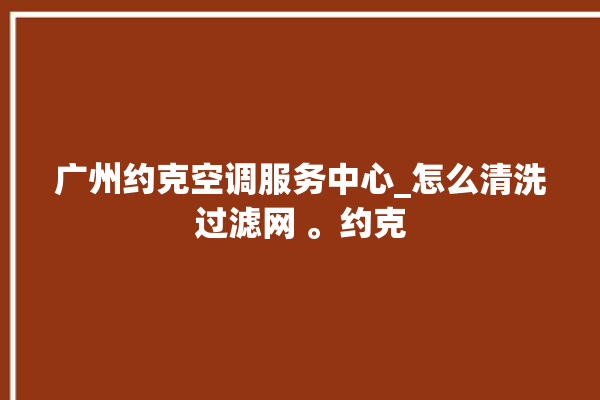 广州约克空调服务中心_怎么清洗过滤网 。约克