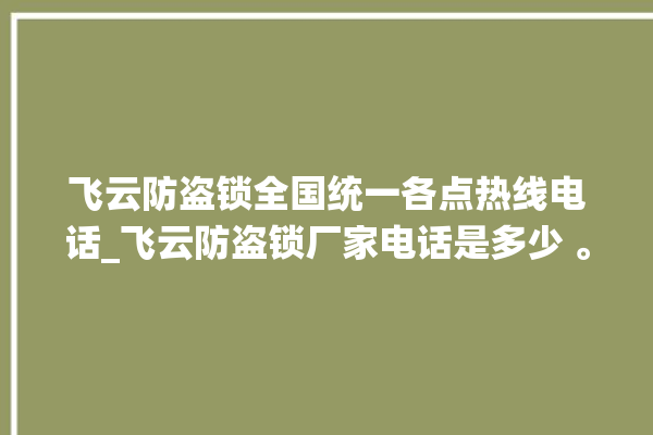 飞云防盗锁全国统一各点热线电话_飞云防盗锁厂家电话是多少 。防盗锁