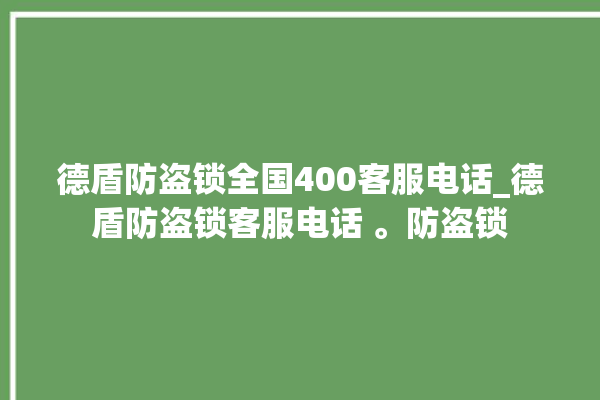 德盾防盗锁全国400客服电话_德盾防盗锁客服电话 。防盗锁