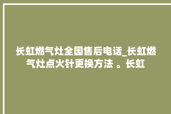 长虹燃气灶全国售后电话_长虹燃气灶点火针更换方法 。长虹