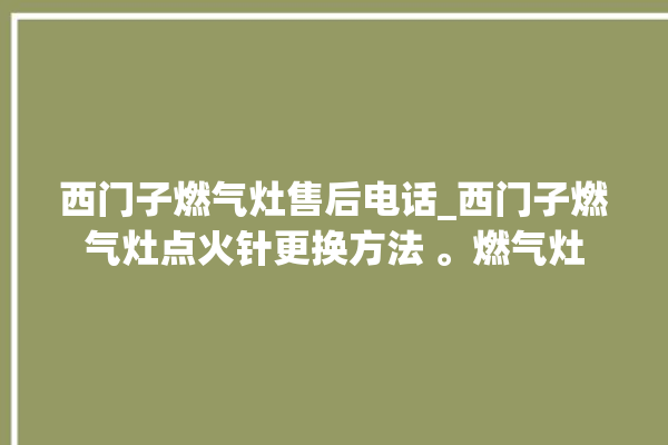 西门子燃气灶售后电话_西门子燃气灶点火针更换方法 。燃气灶