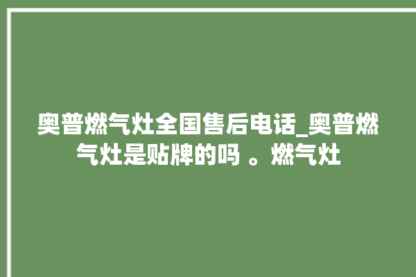 奥普燃气灶全国售后电话_奥普燃气灶是贴牌的吗 。燃气灶