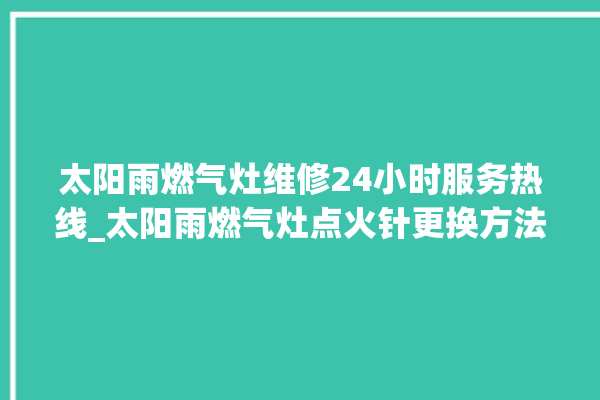 太阳雨燃气灶维修24小时服务热线_太阳雨燃气灶点火针更换方法 。燃气灶