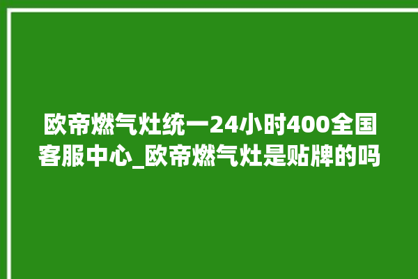 欧帝燃气灶统一24小时400全国客服中心_欧帝燃气灶是贴牌的吗 。燃气灶