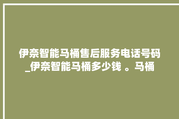 伊奈智能马桶售后服务电话号码_伊奈智能马桶多少钱 。马桶