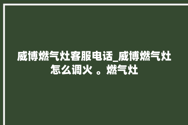 威博燃气灶客服电话_威博燃气灶怎么调火 。燃气灶