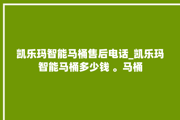 凯乐玛智能马桶售后电话_凯乐玛智能马桶多少钱 。马桶