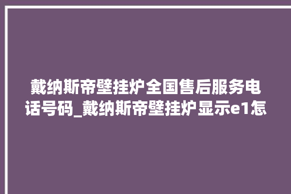 戴纳斯帝壁挂炉全国售后服务电话号码_戴纳斯帝壁挂炉显示e1怎么办 。纳斯