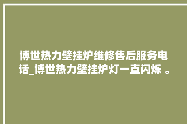 博世热力壁挂炉维修售后服务电话_博世热力壁挂炉灯一直闪烁 。热力