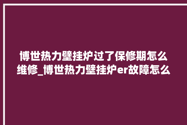 博世热力壁挂炉过了保修期怎么维修_博世热力壁挂炉er故障怎么办 。热力