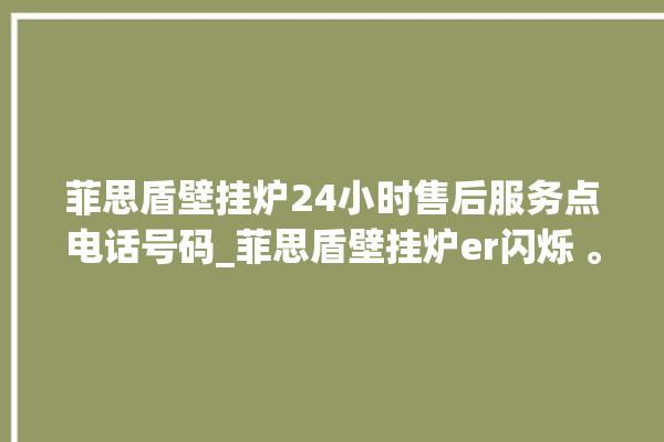 菲思盾壁挂炉24小时售后服务点电话号码_菲思盾壁挂炉er闪烁 。壁挂炉