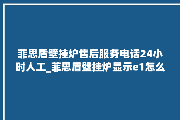 菲思盾壁挂炉售后服务电话24小时人工_菲思盾壁挂炉显示e1怎么办 。壁挂炉