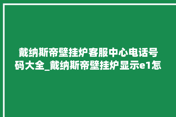 戴纳斯帝壁挂炉客服中心电话号码大全_戴纳斯帝壁挂炉显示e1怎么办 。纳斯