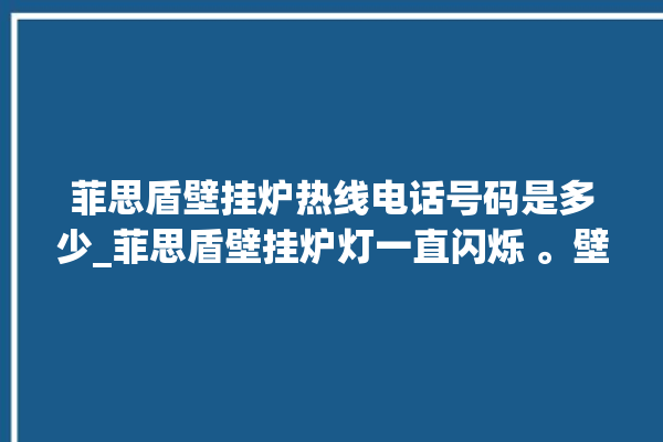 菲思盾壁挂炉热线电话号码是多少_菲思盾壁挂炉灯一直闪烁 。壁挂炉