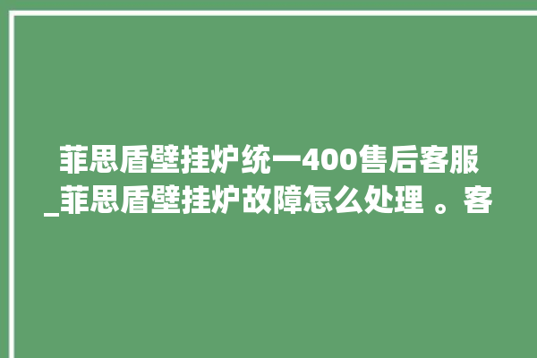 菲思盾壁挂炉统一400售后客服_菲思盾壁挂炉故障怎么处理 。客服