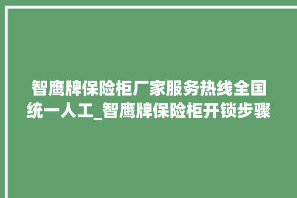 智鹰牌保险柜厂家服务热线全国统一人工_智鹰牌保险柜开锁步骤 。保险柜