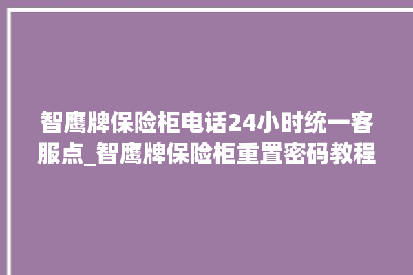 智鹰牌保险柜电话24小时统一客服点_智鹰牌保险柜重置密码教程 。保险柜