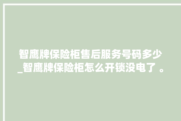 智鹰牌保险柜售后服务号码多少_智鹰牌保险柜怎么开锁没电了 。保险柜