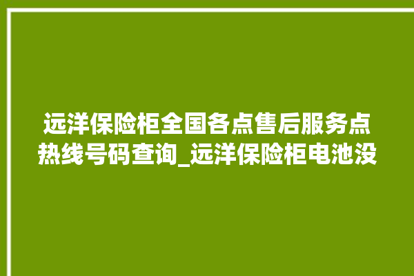 远洋保险柜全国各点售后服务点热线号码查询_远洋保险柜电池没电无法开门怎么办 。保险柜