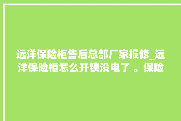 远洋保险柜售后总部厂家报修_远洋保险柜怎么开锁没电了 。保险柜