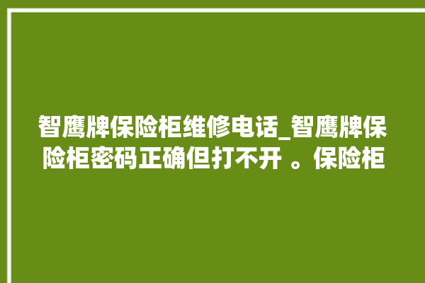 智鹰牌保险柜维修电话_智鹰牌保险柜密码正确但打不开 。保险柜