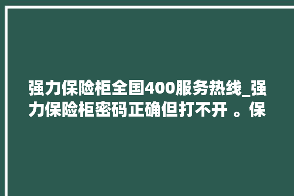 强力保险柜全国400服务热线_强力保险柜密码正确但打不开 。保险柜