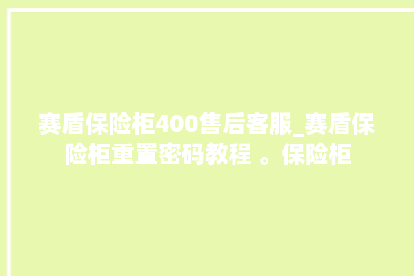 赛盾保险柜400售后客服_赛盾保险柜重置密码教程 。保险柜