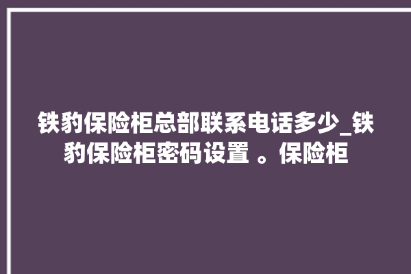 铁豹保险柜总部联系电话多少_铁豹保险柜密码设置 。保险柜