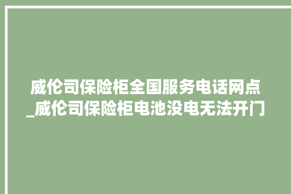 威伦司保险柜全国服务电话网点_威伦司保险柜电池没电无法开门怎么办 。保险柜