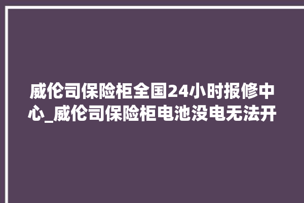 威伦司保险柜全国24小时报修中心_威伦司保险柜电池没电无法开门怎么办 。保险柜