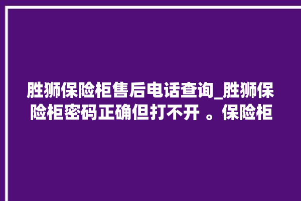 胜狮保险柜售后电话查询_胜狮保险柜密码正确但打不开 。保险柜